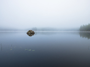 Bon Echo, Essens Lake Rock fog 1