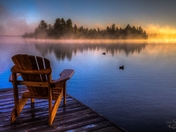 White Stone lake early morning sunrise