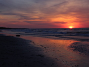 Sunset on Lakeside Beach