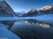 Lake Louise reflecting light 