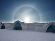 Sundog over Ice Hotel