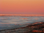 Sunset walk on the beach