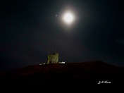 Cabot tower in the moon light. 