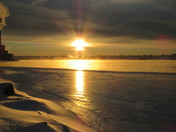 Icy Sun rise