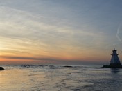 The Sun is Settling over the Lake