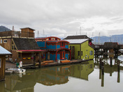 Float homes in Cowichan Bay
