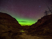 Aurora - Horseshoe Canyon - Alberta - April 3, 2016, 12:21 AM MST