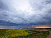 Stormy Sunset In Alberta