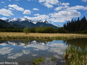 Vermilion Lakes on a warm spring like day 