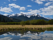 Vermilion Lakes on a warm spring like day 