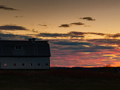 Sunset over the farm stretch, Blacks Harbour, NB