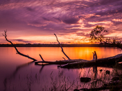 The dramatic colors of a sunset