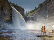 vaureal falls in anticosti national park quebec