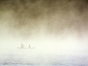 Canoe in the mist