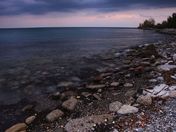 Stormy sky at the Leslie Spit