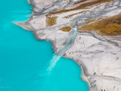 Alluvial Fan on Lake Louise, Banff National Park, Alberta