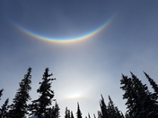 Skiing under the Upside down Rainbow