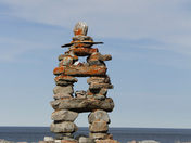 Inuksuk (Inukshuk) near Arviat, Nunavut