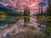 Pink Skies over Spirit Island