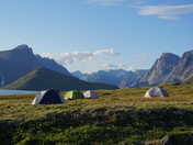 Camping in Pangnirtung Fjord