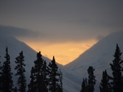 Dusk outside of Haines Junction