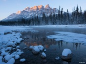 Castle Mountain in Sunset