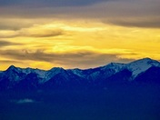 sunrise over the Olympics