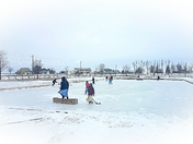 Recess ice hockey