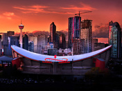 Calgary Skyline @ Sunset 