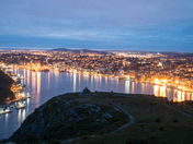 City of St. Johns, Newfoundland at Night