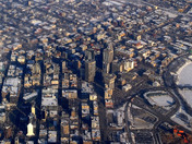 Aerial View of Winnipeg downtown, MB