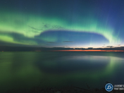Sunrise and auroras