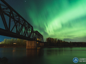 The bridge with auroras