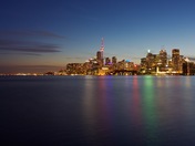 Sunset and City Lights