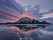 Sunrise on Abraham Lake