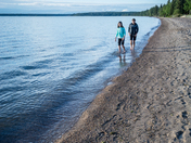 Lakeside walk at Waskesiu Lake, Prince Albert National Park, Saskatchewan