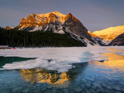 Sunrise over the Lake Louise