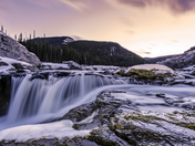 Sundown at Elbow Falls
