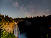 Milkyway over Helmcken Falls' Moonbow