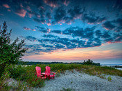 Red Chair Sunset
