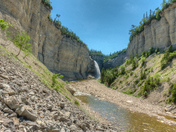 Gone swimming. Vaureal canyon, Anticosti Island