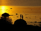 Sunset on St-Lawrence river