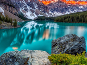 Alpenglow at Moraine Lake
