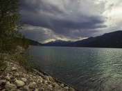Heavy clouds at Muncho Lake, BC