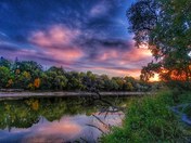 Summer evening on the river