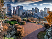 Autumn Skyline Calgary & Park - Sunset