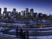 Early Morning Winter Skyline Calgary