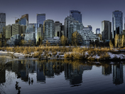 Winter Sunrise Calgary Skyline