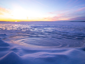 Winter Sunset on Lake Huron