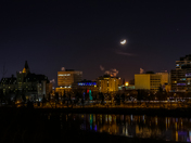 Moon over a Saskatoon Skyline